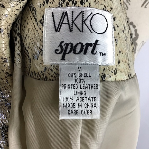 Vakko Sport leather snakeskin printed jacket - Picture 4 of 5
